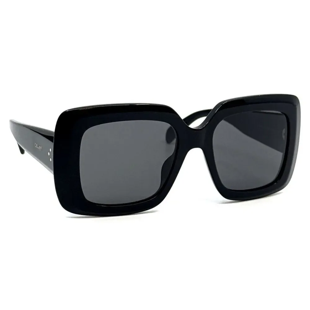 NEW!! CELINE Sunglasses CL40263F 01A Authentic Celine Celine CL40263F 01A Sunglasses Black Square Frame  main image 4
